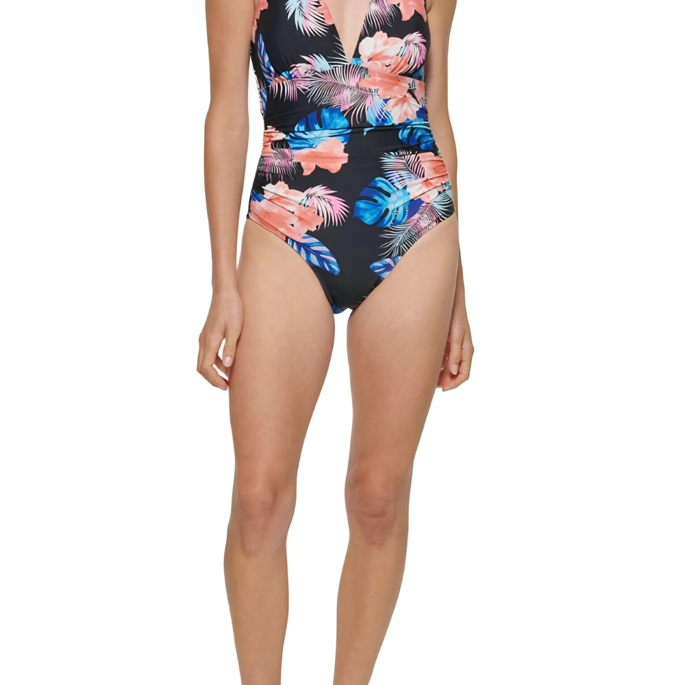 Floral Print One-Piece Swimsuit